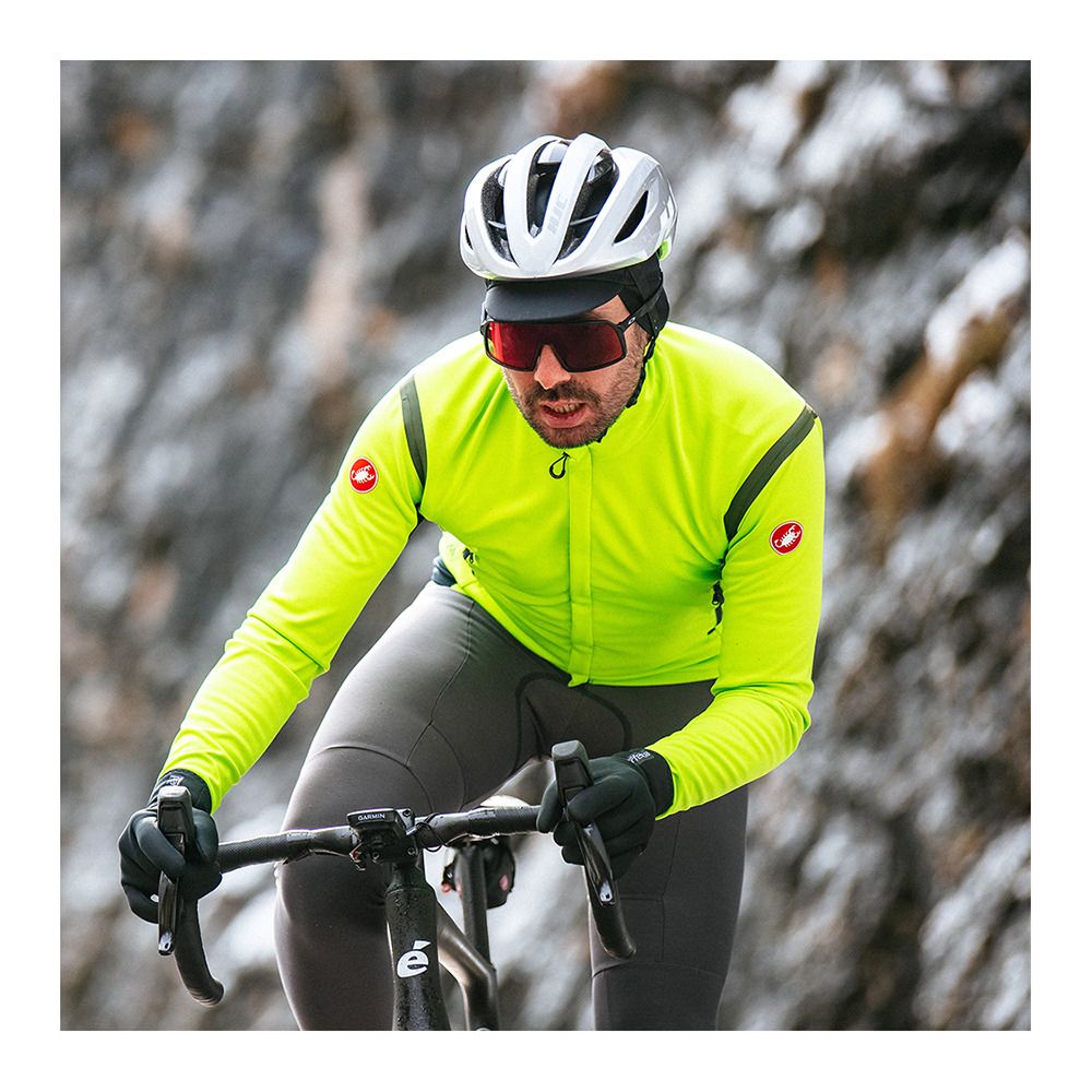 Castelli PERFETTO - Veste Homme electric lime/dark gray