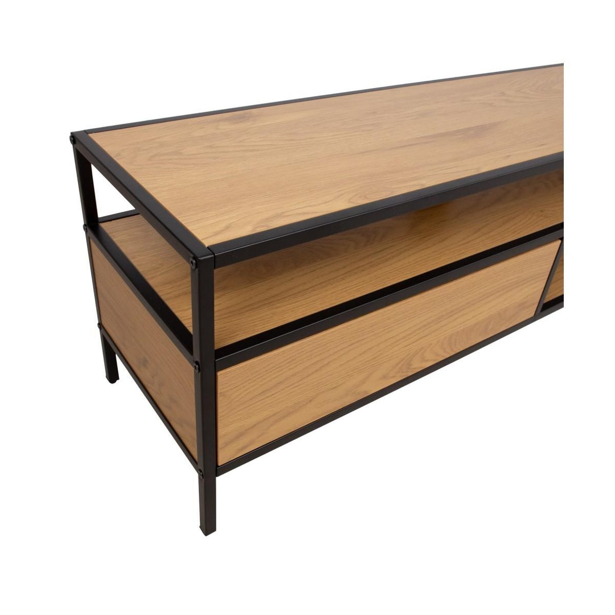 TV-bord HEDVIG 120x33xH40cm, ask/svart