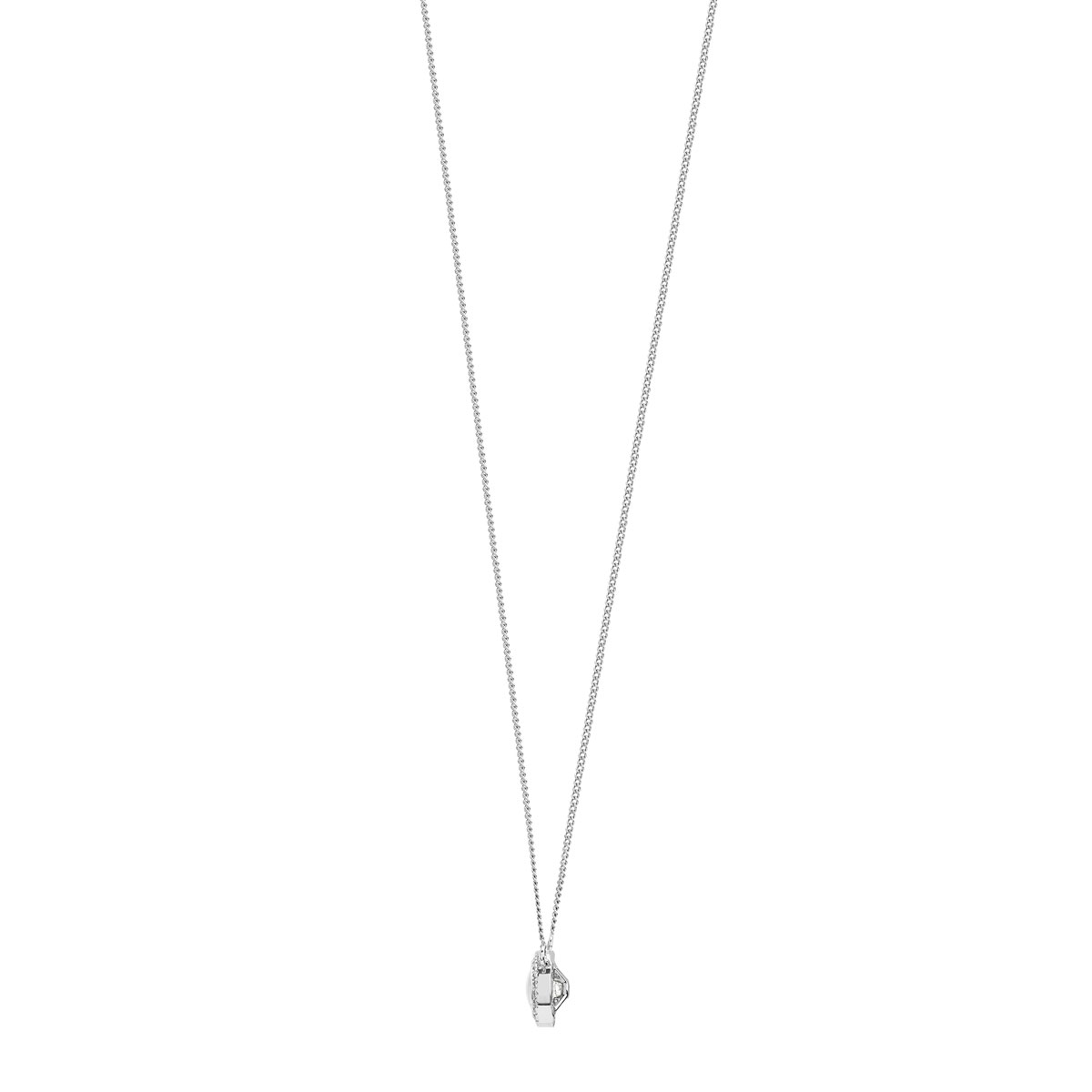Collier or 375 blanc diamant