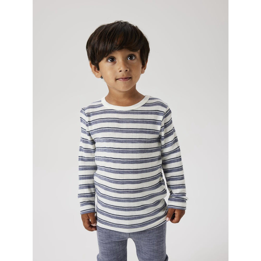 Køb Name It Folkstone Gray Snow White Nmmwang Uld Needle Ls Top Noos