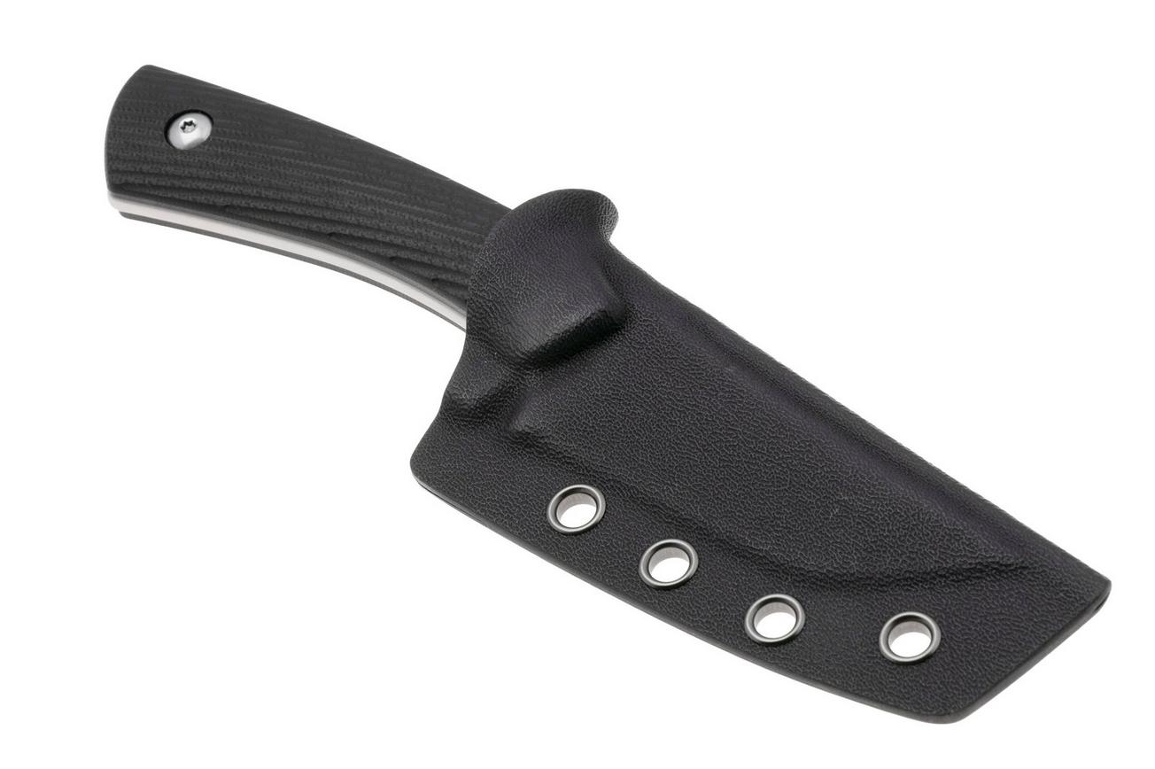 Bestech STEP BFK06A Satin D2, Black G10, vaststaand mes
