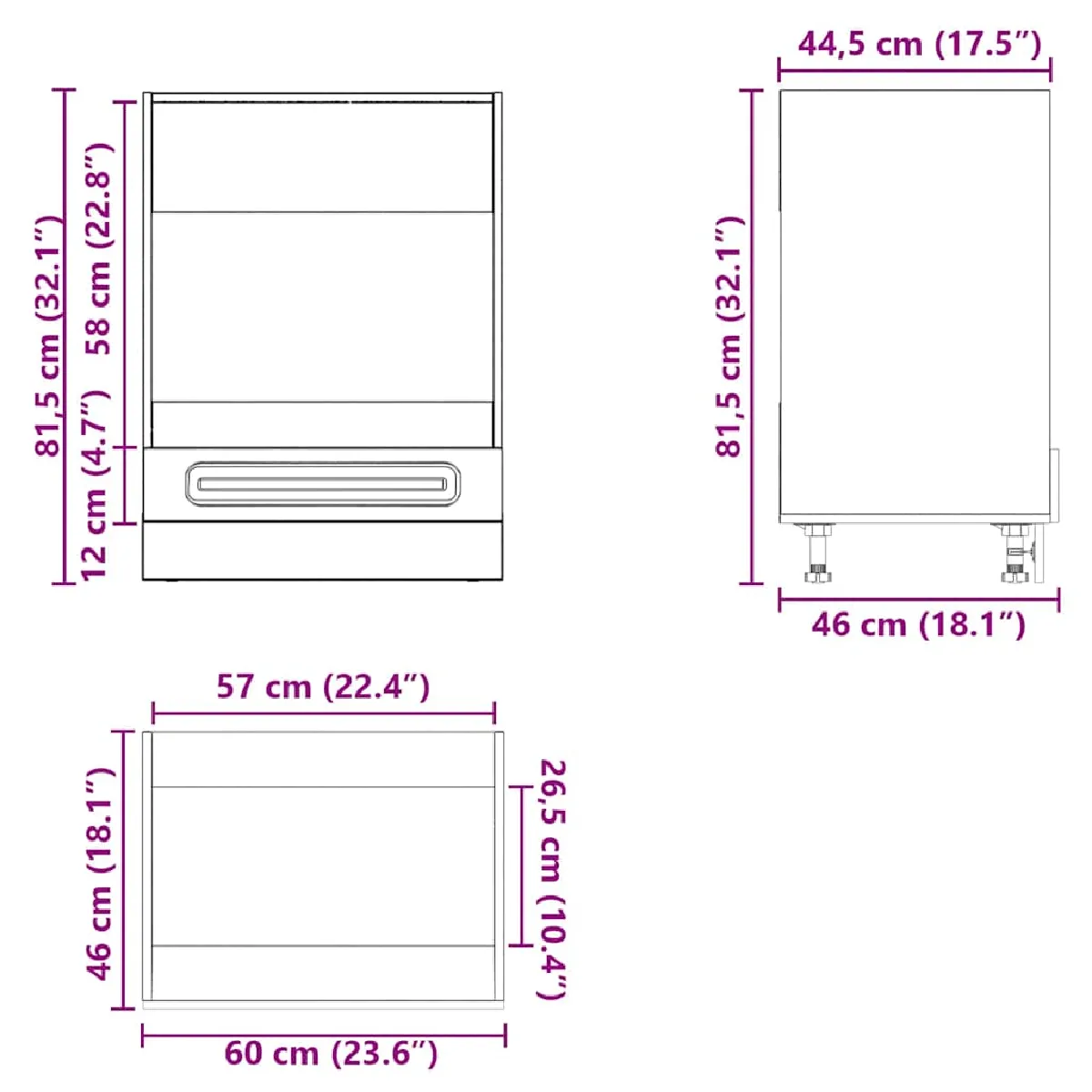 vidaXL Armoire à Four - Kalmar Blanc