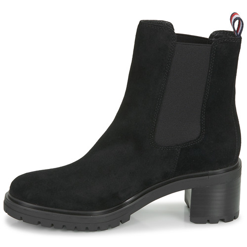 Tommy Hilfiger - ESSENTIAL MIDHEEL SUEDE BOOTIE - Noir