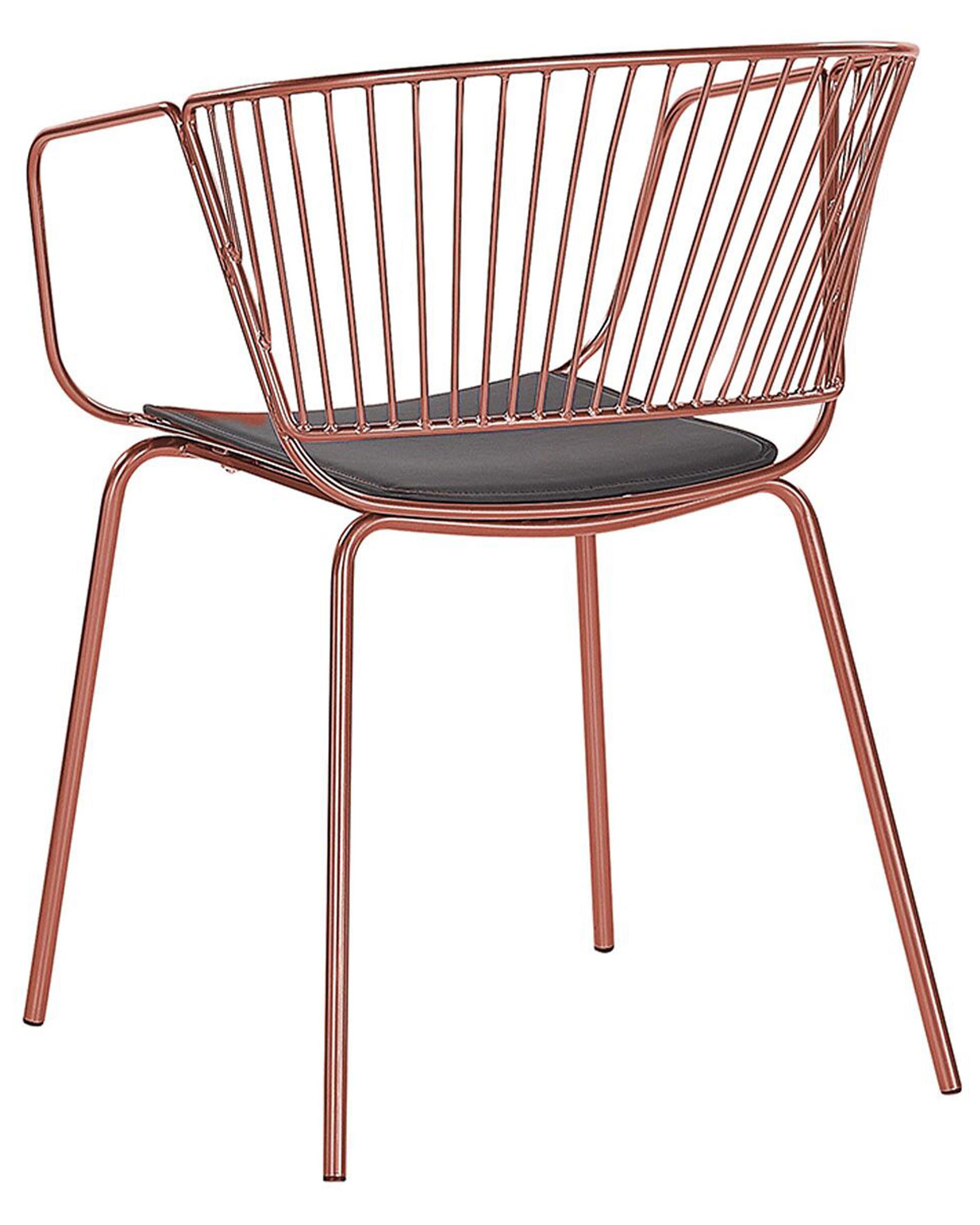 Set van 2 eetkamerstoelen RIGBY Metaal Koper
