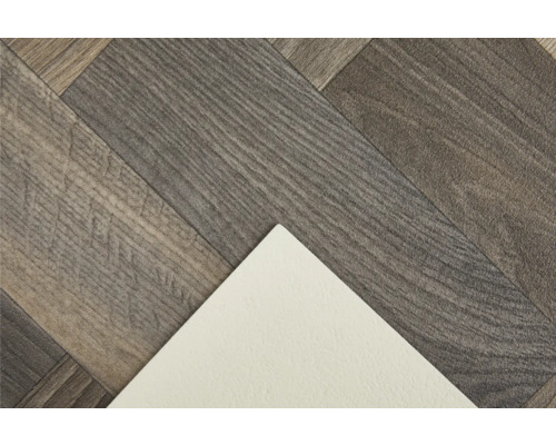 Terni PVC vloer, visgraat parketlook, bruin FB585, 200 cm breed (per meter verkocht)