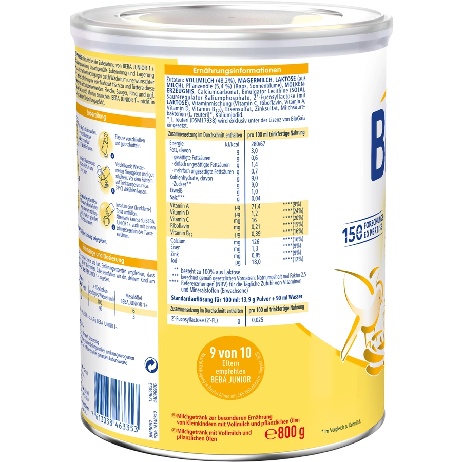 Nestlé BEBA Junior 1 800 g ab dem 1. Jahr