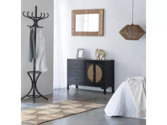 Porte-manteau sur pied marron en bois 53x39x187h