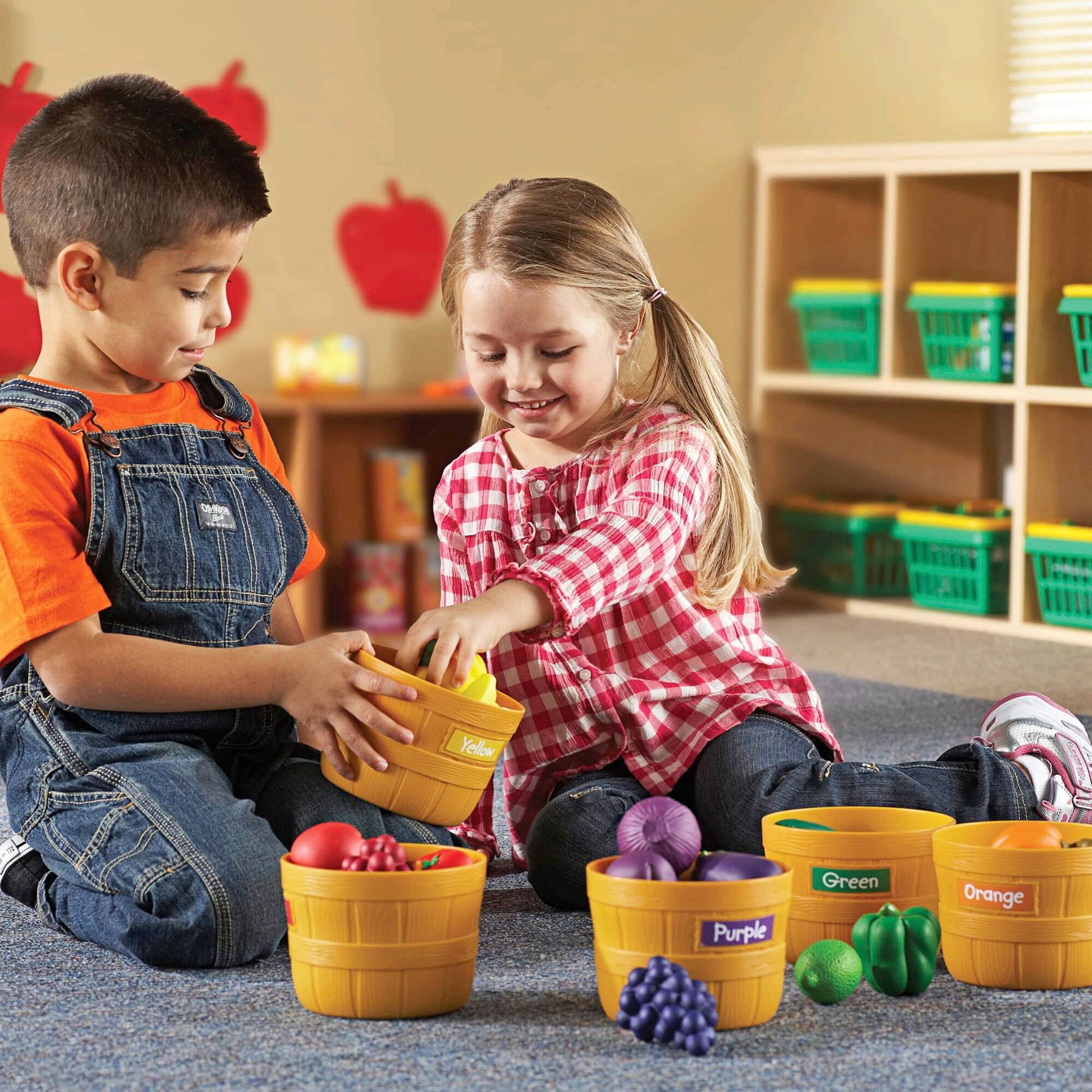 Learning Resources Sortierset Obst & Gemüse - Farben und Sortieren lernen