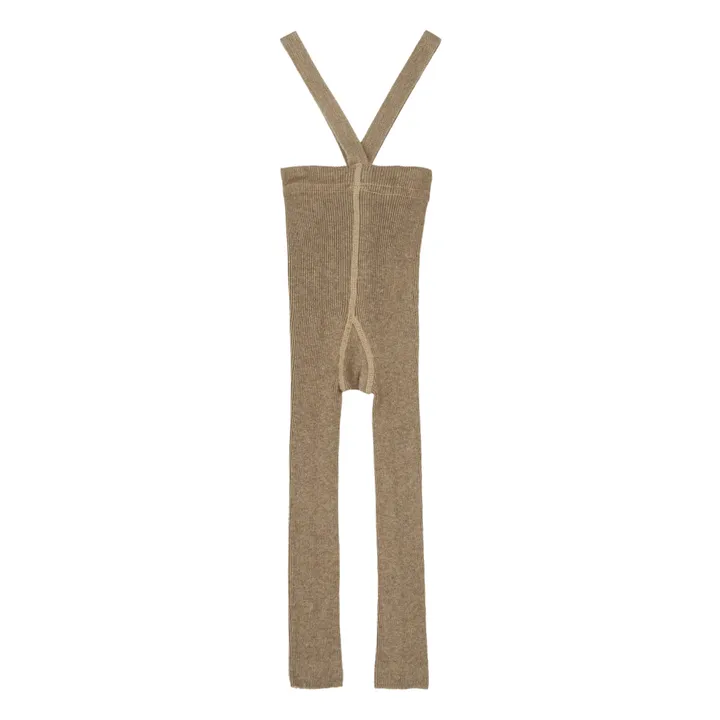 Silly Silas Collants à Bretelles Coton Bio Sans Pieds | Camel