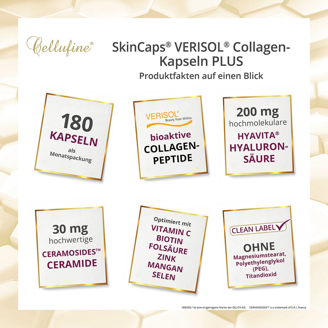 Cellufine® SkinCaps® VERISOL® B (Rind) Collagen-Kapseln PLUS Vitalstoffe