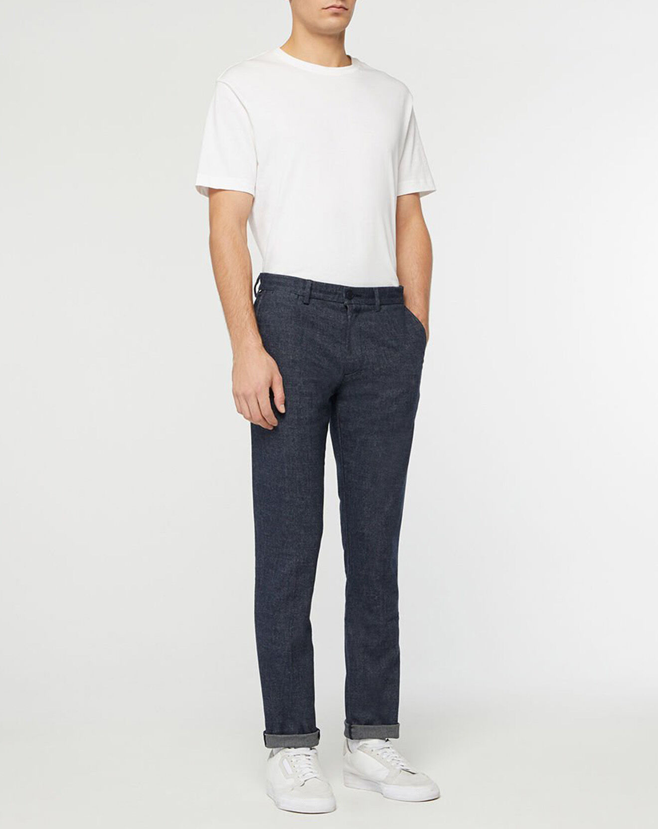 Tommy Hilfiger Pantalon Slim Bleecker Fake Solid Look bleu marine