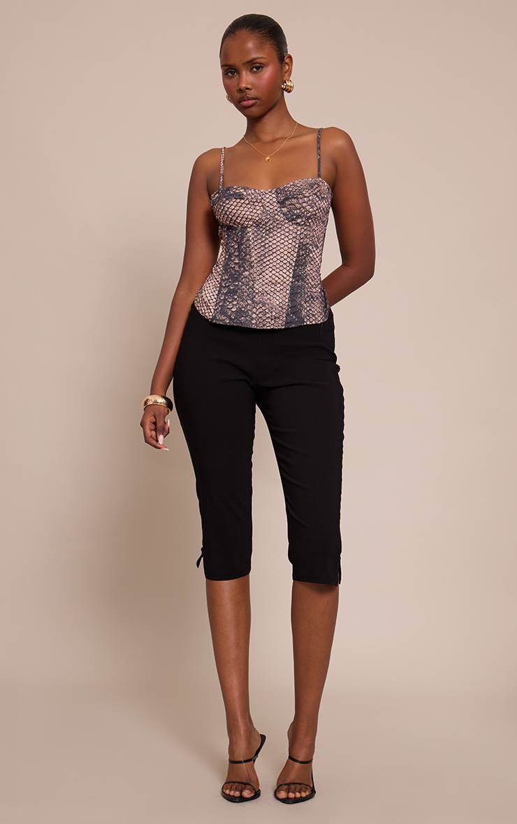 Marron Top Corset Structuré
