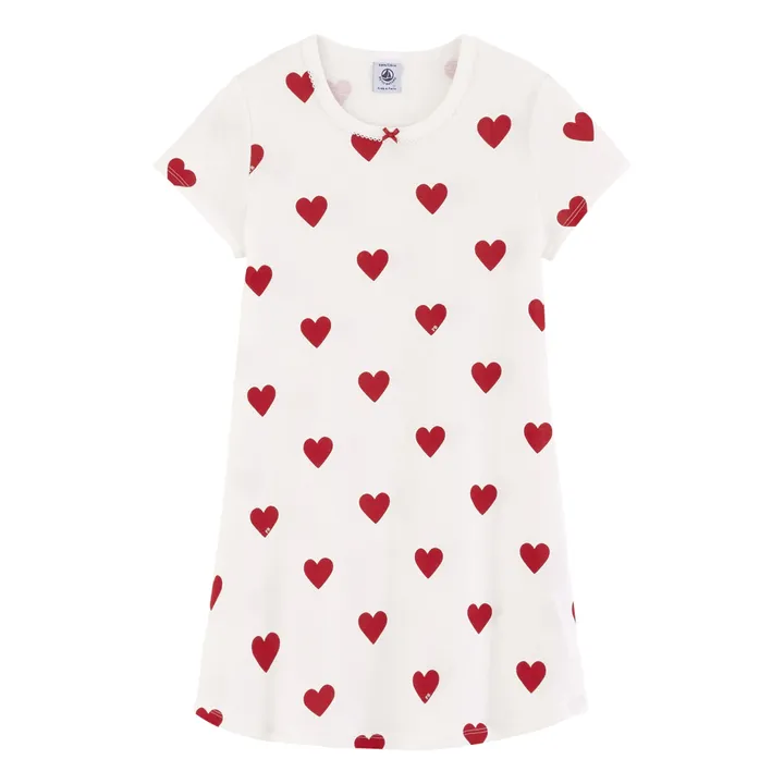 Petit Bateau Chemise de Nuit Marama Coton Bio | Blanc