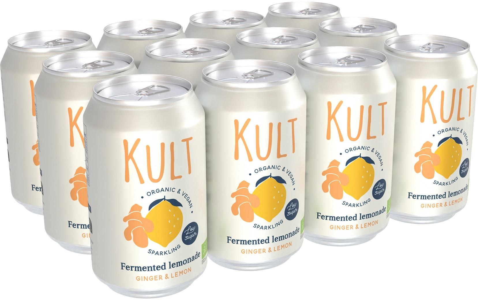 Soft-Drinks Ginger and Lemon 12 x 0.33 lWasserkefir mit peruanischem Ingwer und erfrischendem Zitronengeschmack