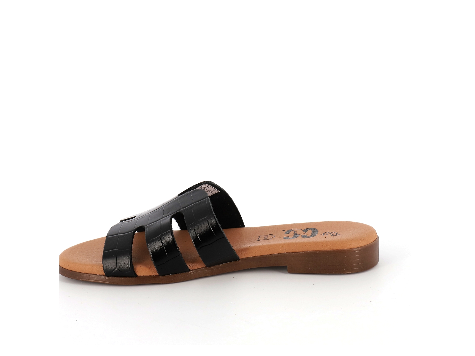 Chaussures du chateau-9176 Cuir Noir Ecaille