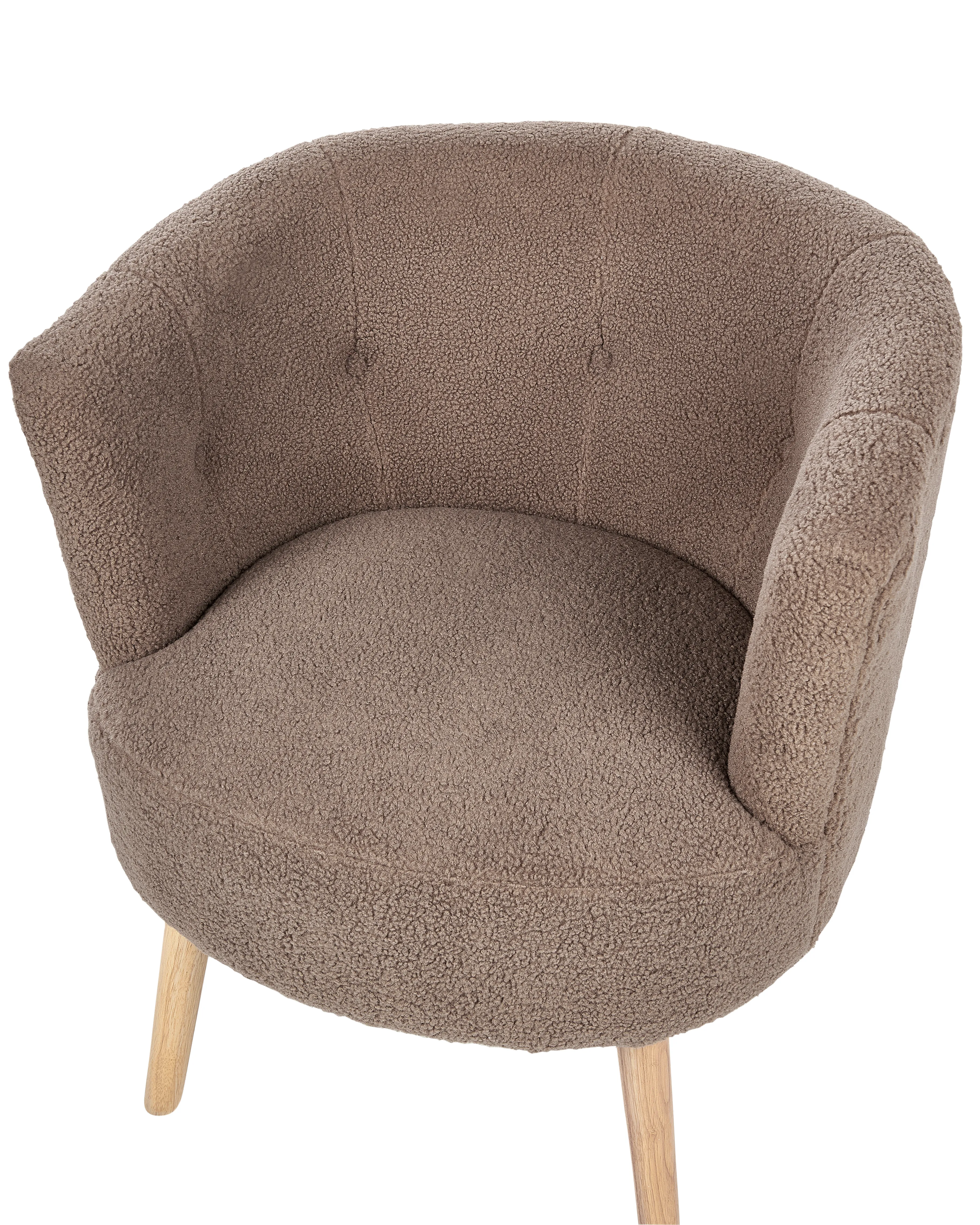 Fauteuil ODENZEN Bouclé Bruin