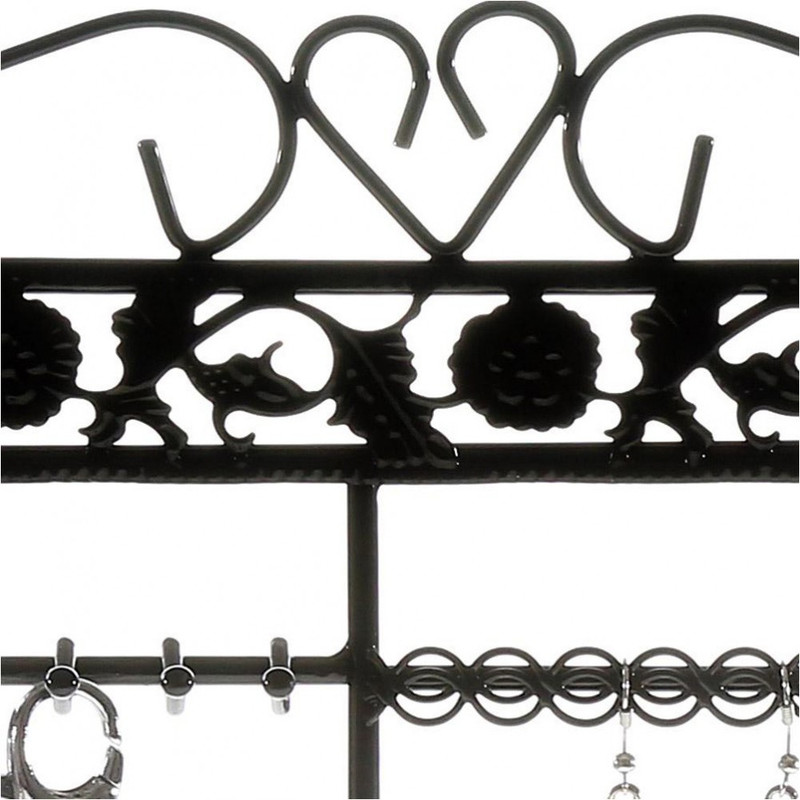 Porte bijoux mixte collier boucle bracelet Noir