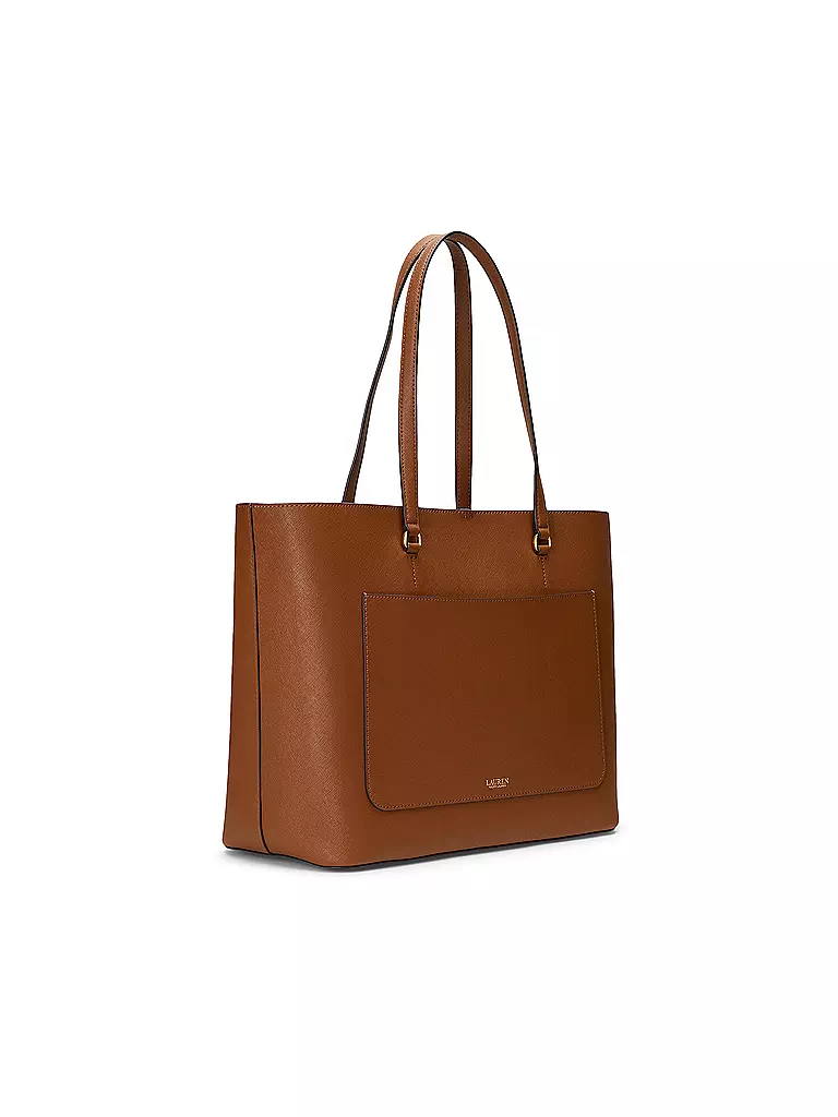 LAUREN RALPH LAUREN Ledertasche - Shopper KARLY TOTE Large braun