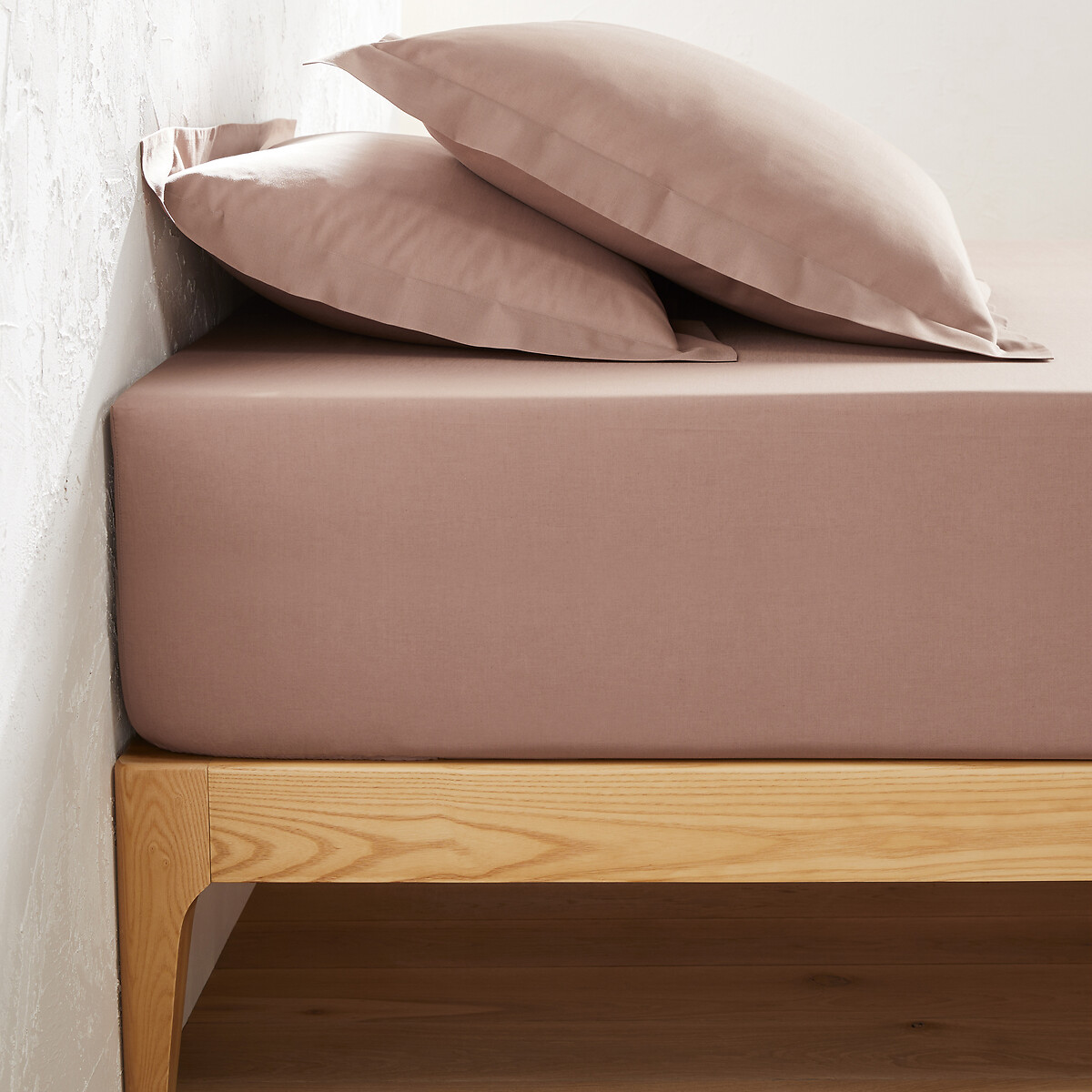 LA REDOUTE INTERIEURS<br>Lençol de baixo liso em tecido tergal, dobra de 32 cm, Scenario