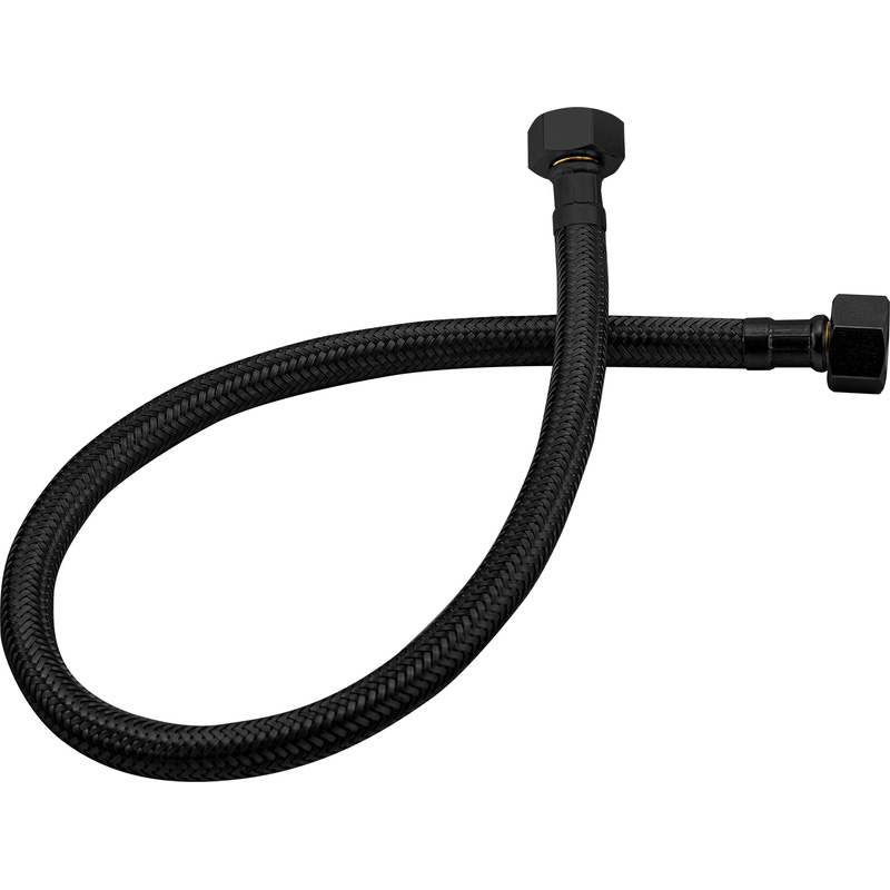 Dynamic Way flexibele aansluitslang zwart L=20cm 3/8