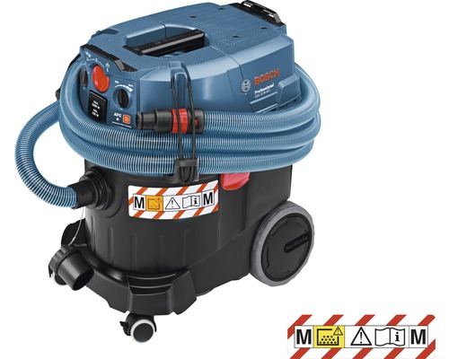 Bosch Professional GAS 35 M AFC nat-/droogzuiger inclusief kierenzuigmond, vloerzuigmondset, 1 x PES vlakfilter en 3 x 0,35 m zuigbuizen