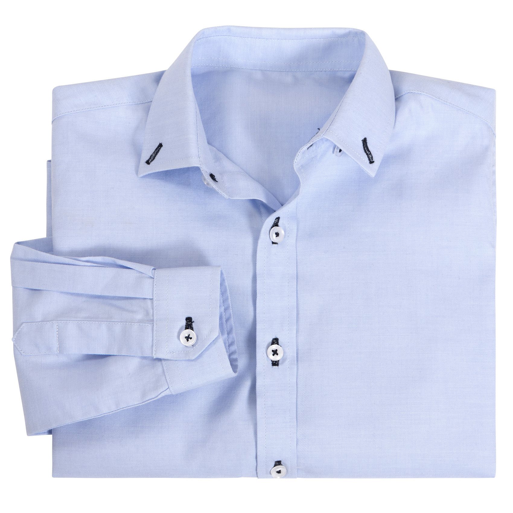 Skjorte easy care med button down krage og kontrast