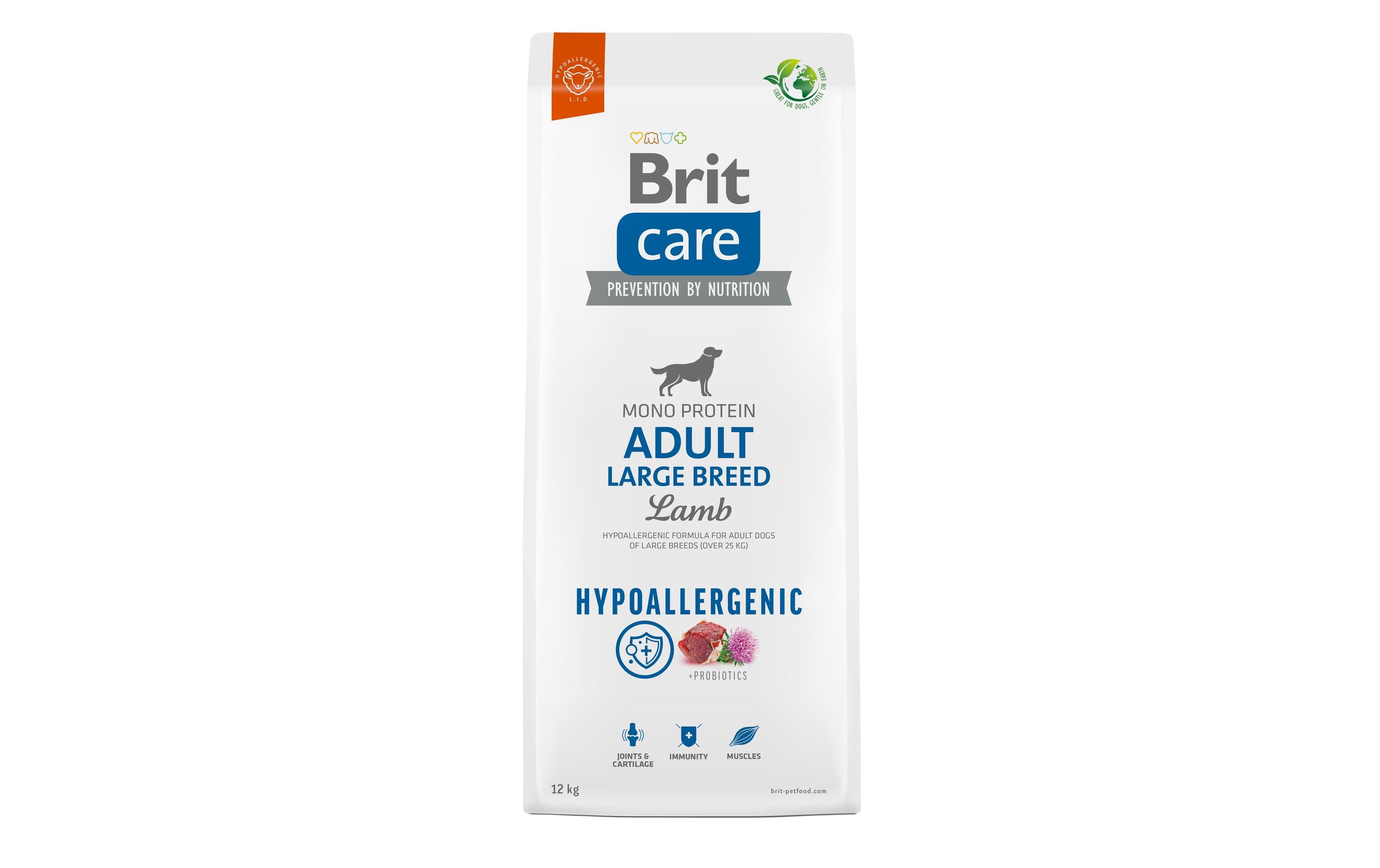 Trockenfutter Care Large Breed Hypoallergenic Lamm, 12 kgAlleinfuttermittel für erwachsene Hunde grosser Rassen (ab 25 kg)