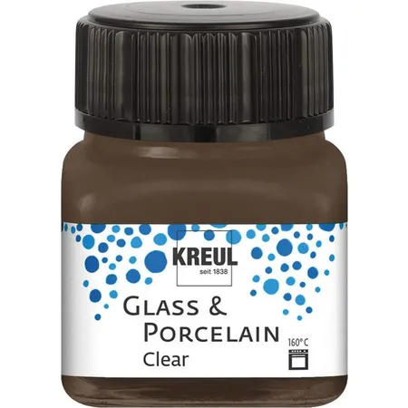 KREUL Glass & Porcelain Clear, espressobraun, 20 ml