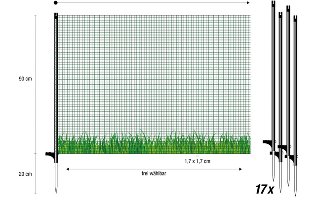 Horizont Flex Hundezaun Höhe 90 cm
