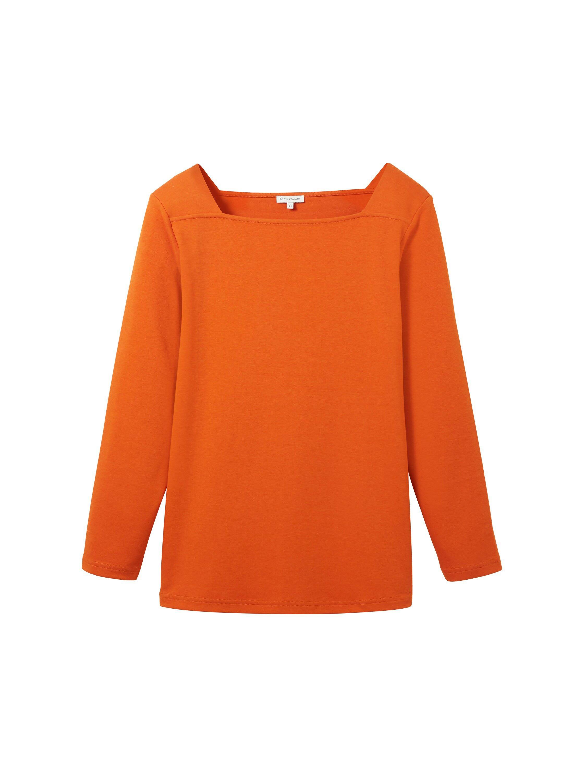 Langarmshirt mit Karreeausschnitt