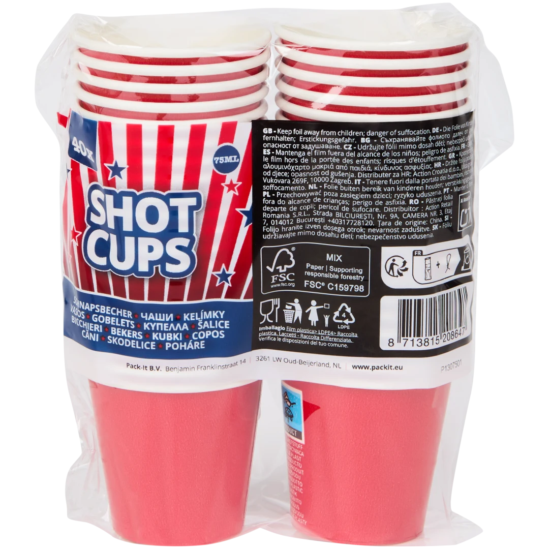 Shotbekers 40 stuks | 75 ml