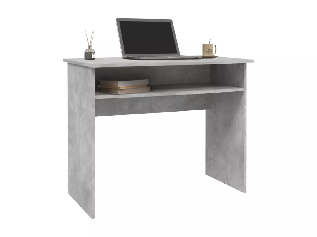 Bureau Gris béton 90x50x74 cm Aggloméré
