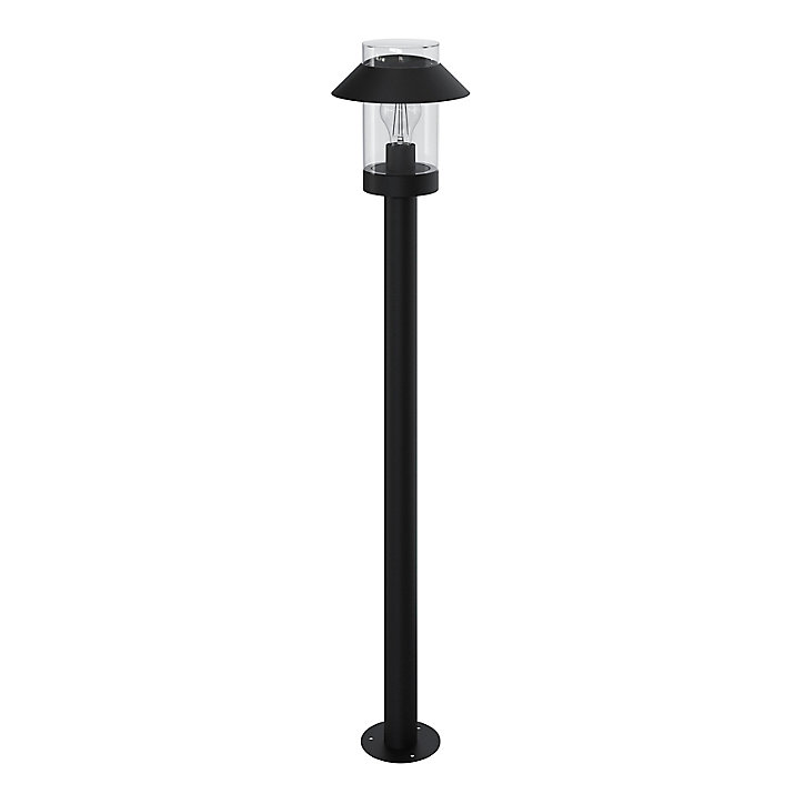 Potelet Caprera taille M E27 25W IP44 GoodHome noir