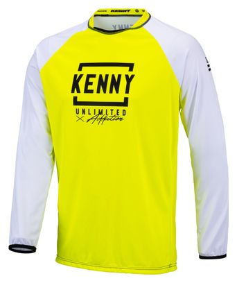 Maillot Manches Longues Kenny Defiant Blanc / Jaune Fluo