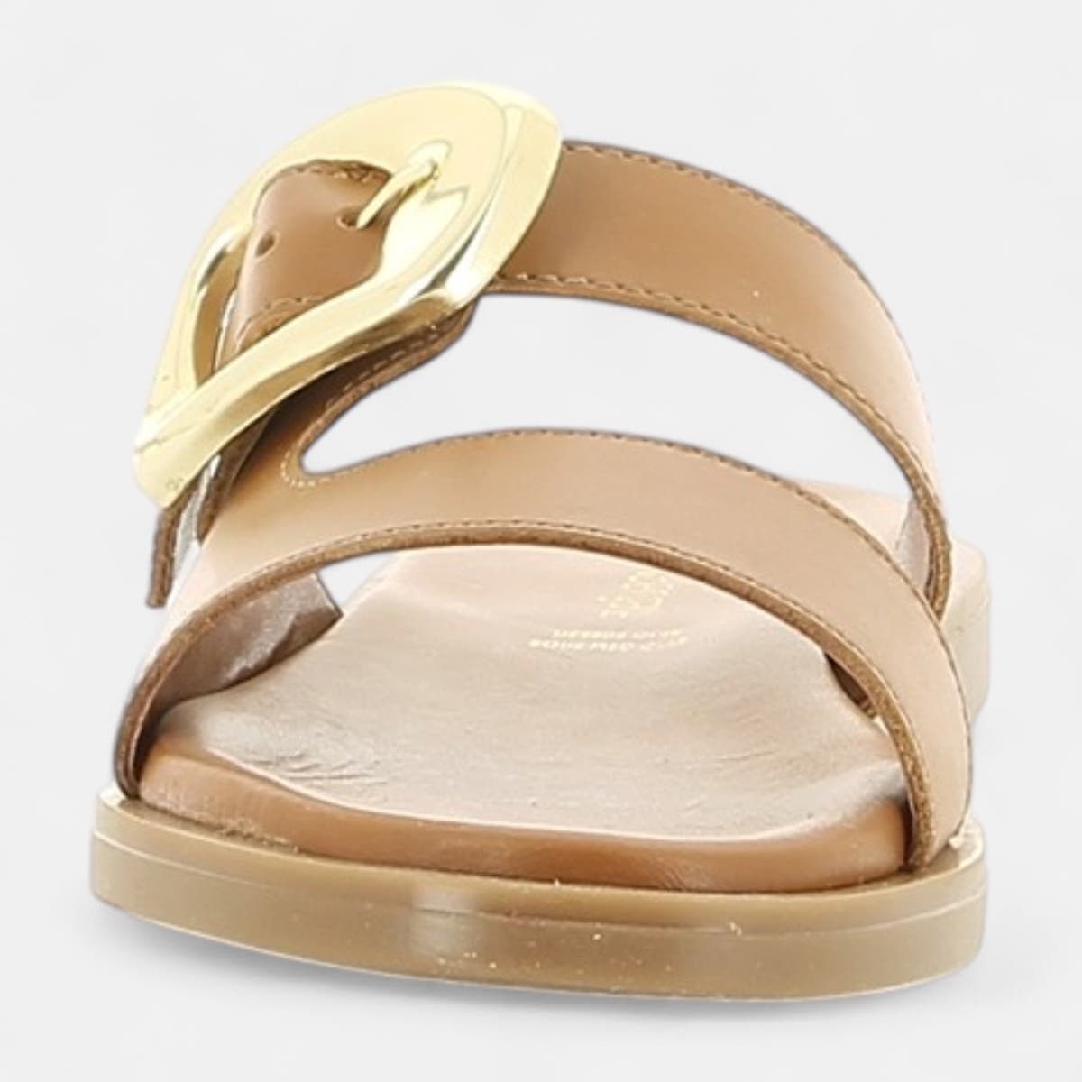 Mules Femme en cuir cognac