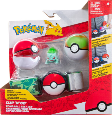 Pokémon - Clip 'N Go Bandolier Bælte Sæt Inkl. Bulbasaur Figur
