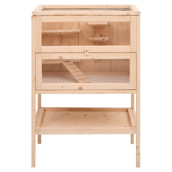 vidaXL Hamsterbur 55x40x80 cm heltre gran