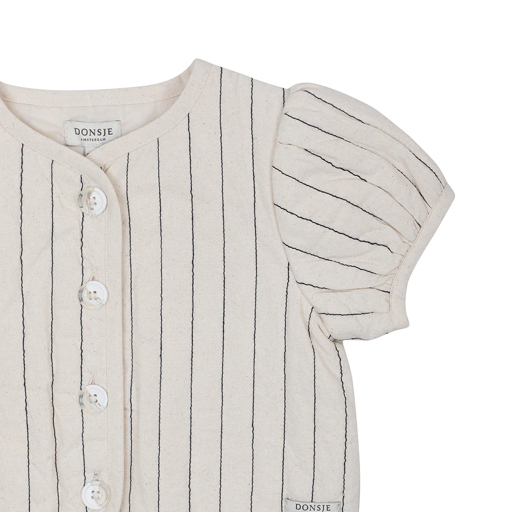 Milenna Jacket | Soft Sand - Blue Striped