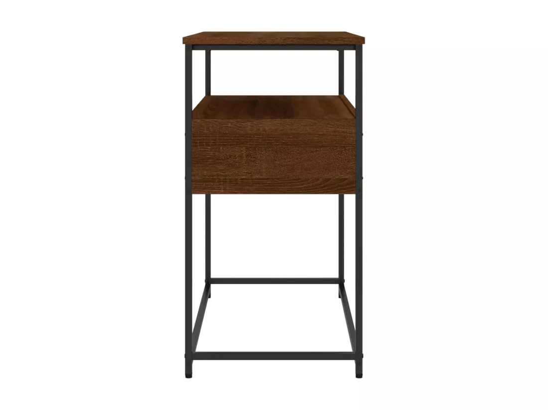 Table console chêne marron 75x40x75 cm bois d'ingénierie