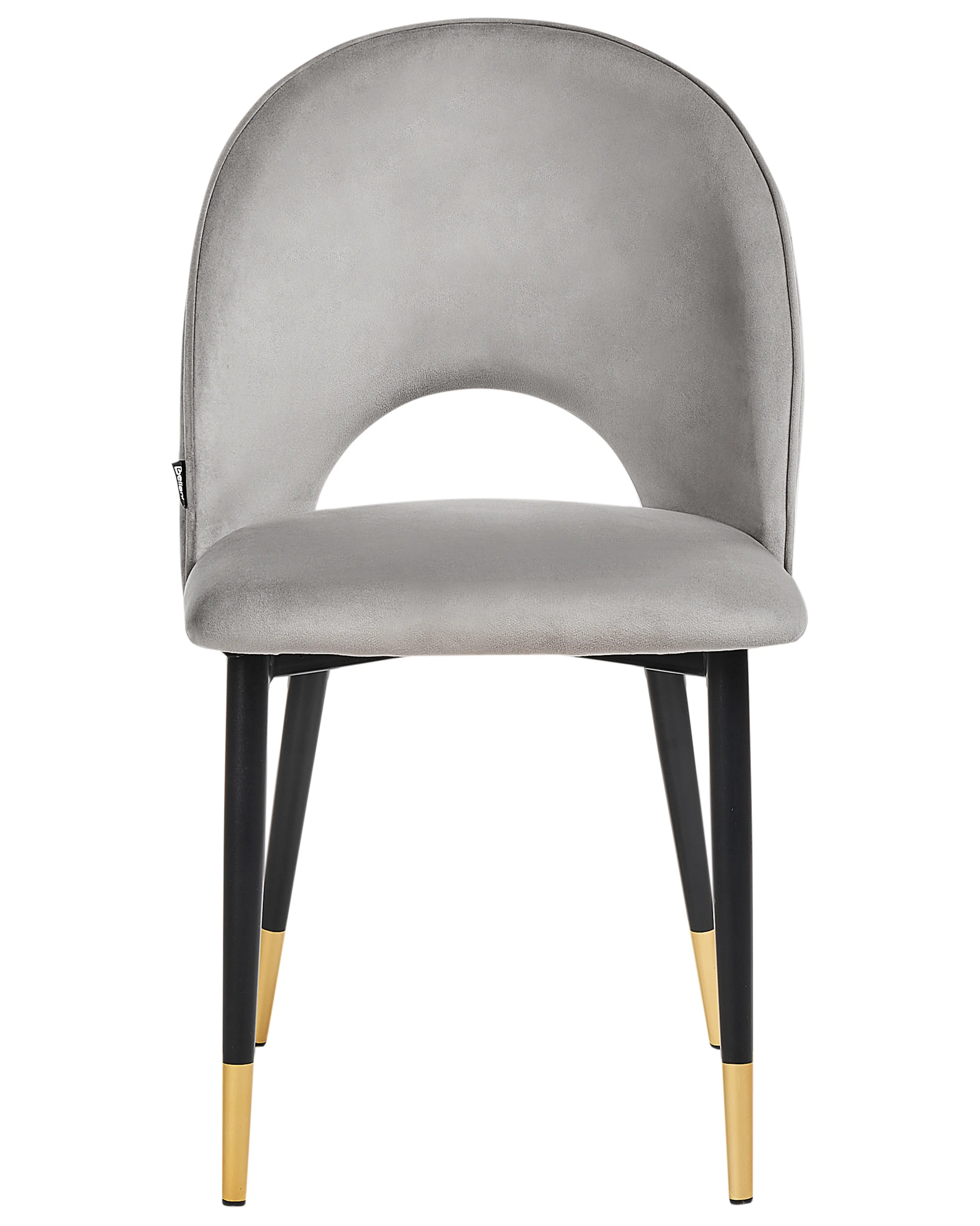 Set van 2 eetkamerstoelen MAGALIA Fluweel Grijs