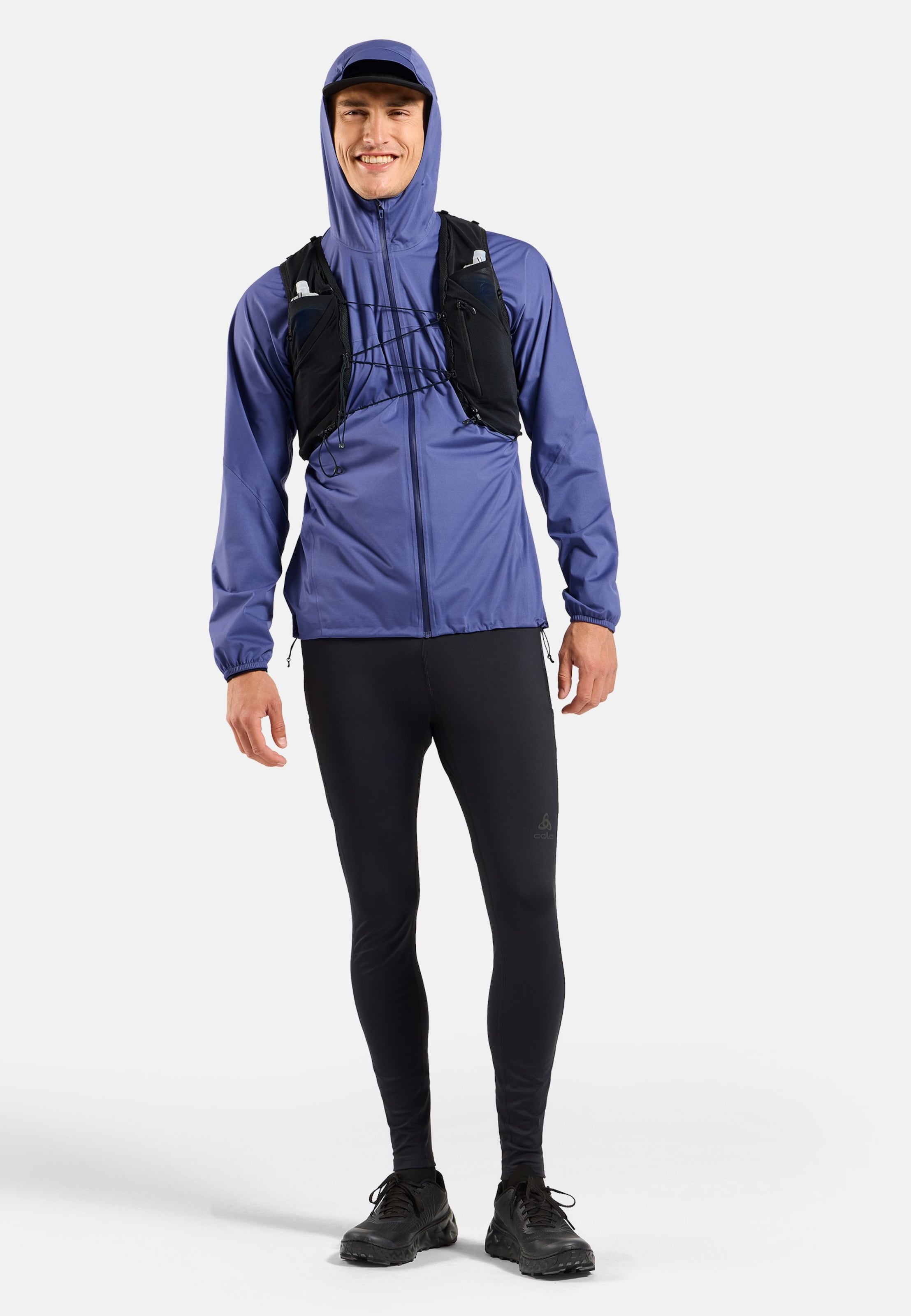 Wasserdichte X-Alp Performance Knit Laufjacke in Skipper Blue