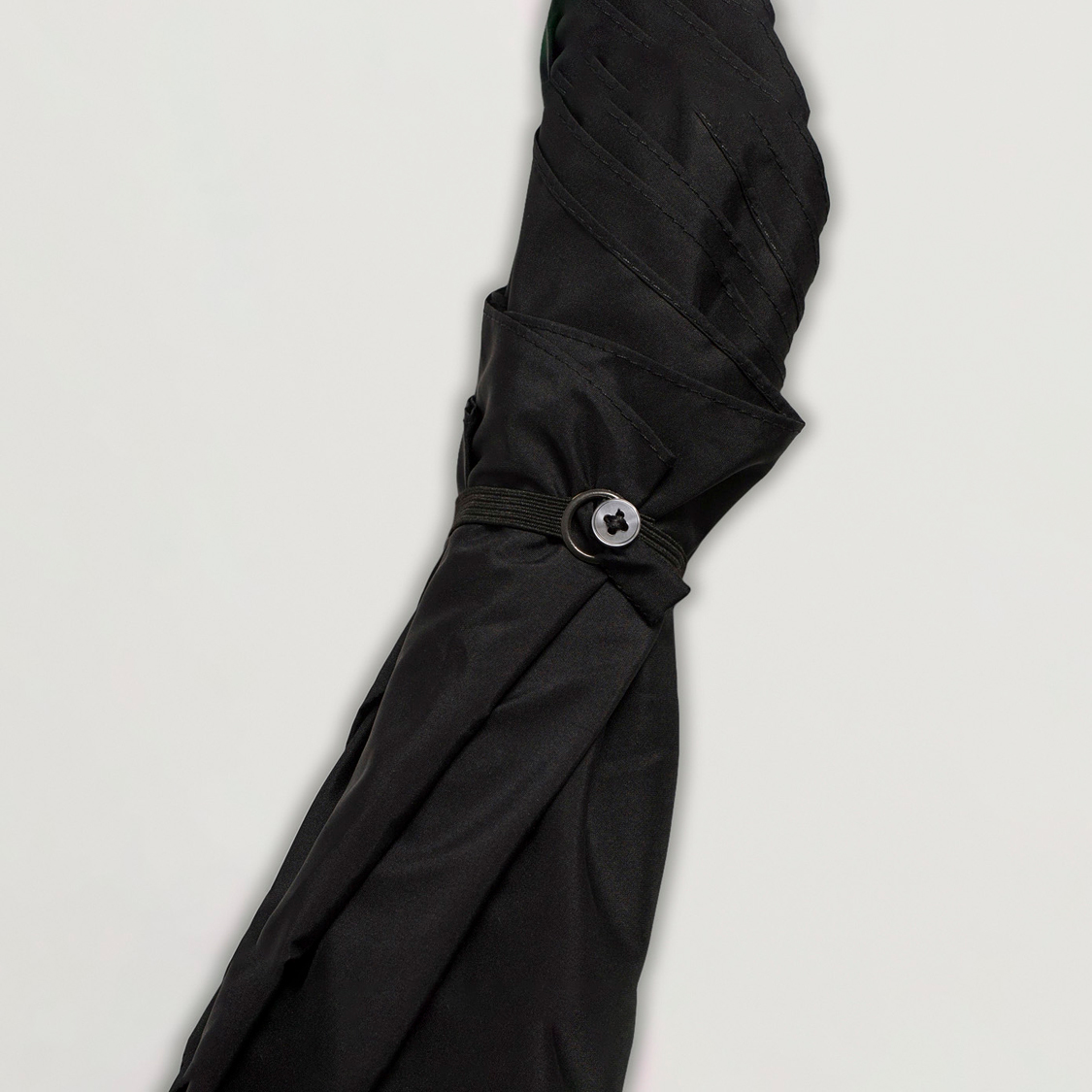 Fox Umbrellas Polished Cherrywood Solid Umbrella Black