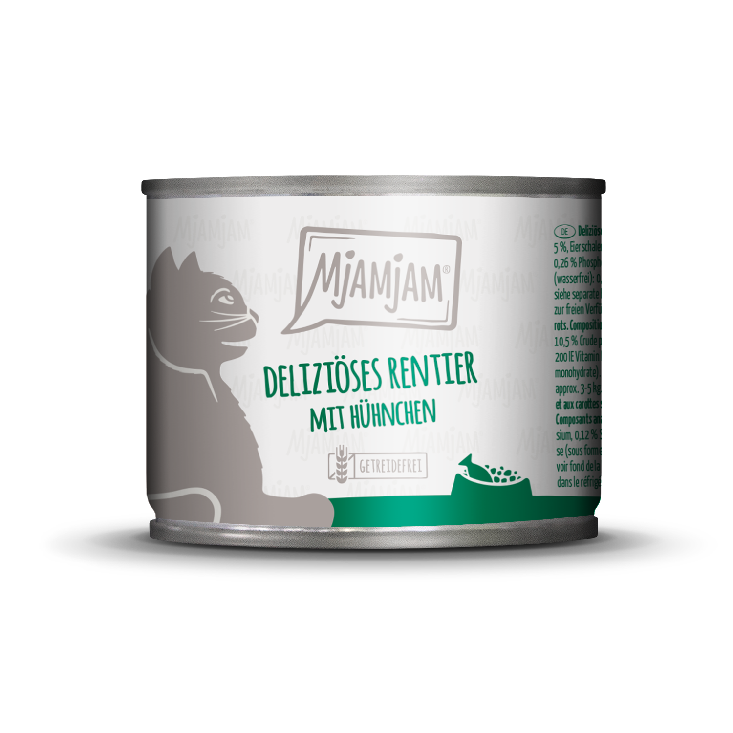 deliziöses Rentier mit Hühnchen an leckeren Möhrchen