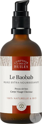 Comptoir Des Huiles Le Baobab Huile Extra-Nourrissante Peaux Sèches Flacon Pompe 100ml