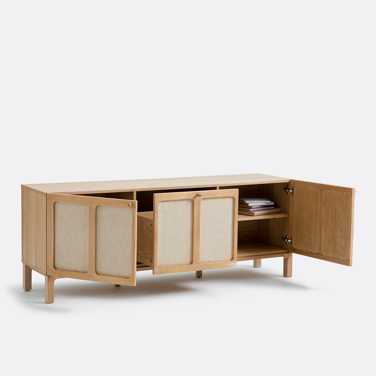 LA REDOUTE INTERIORS<br>Armário para TV e Hi-Fi, freixo e linho Esmara