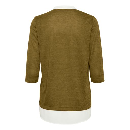 Fransa Rexan Strikbluse, Rifle Green Melange, L