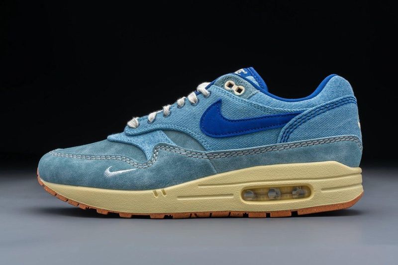 Nike - Air Max 1 PRM - Sneakers - Dirty Denim - Denim en Leer
