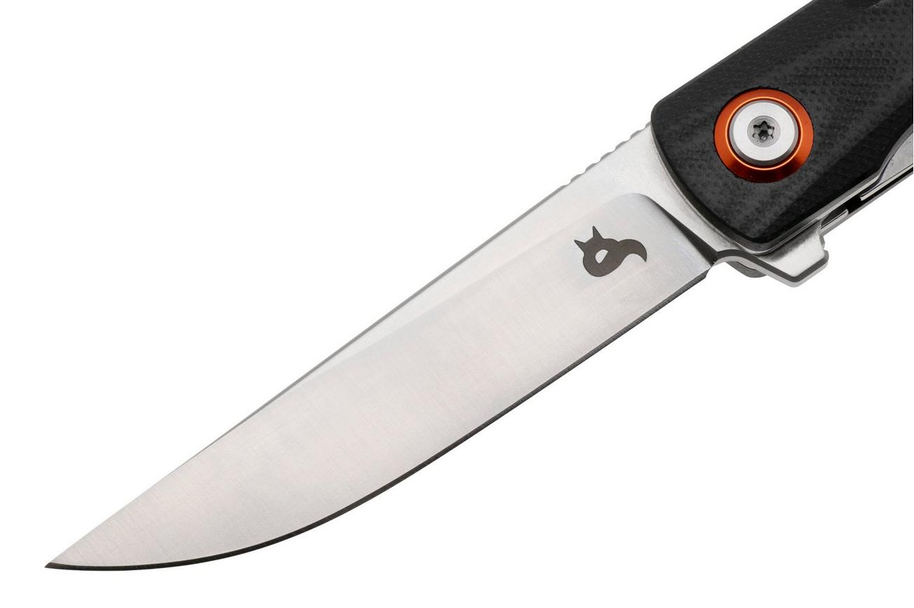 Black Fox Spear BF-783 Satin D2, Black G10, zakmes