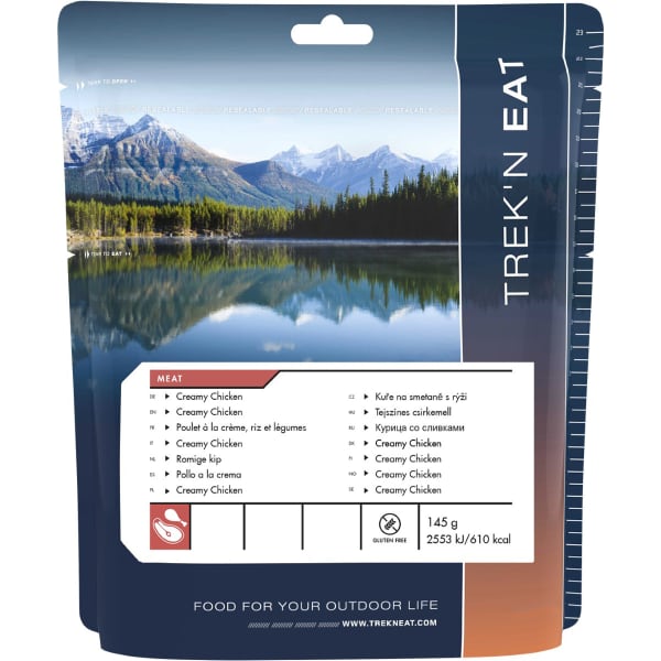 Repas lyophilisé TREK'N EAT POULET A LA CREME RIZ LEGUMES 145G