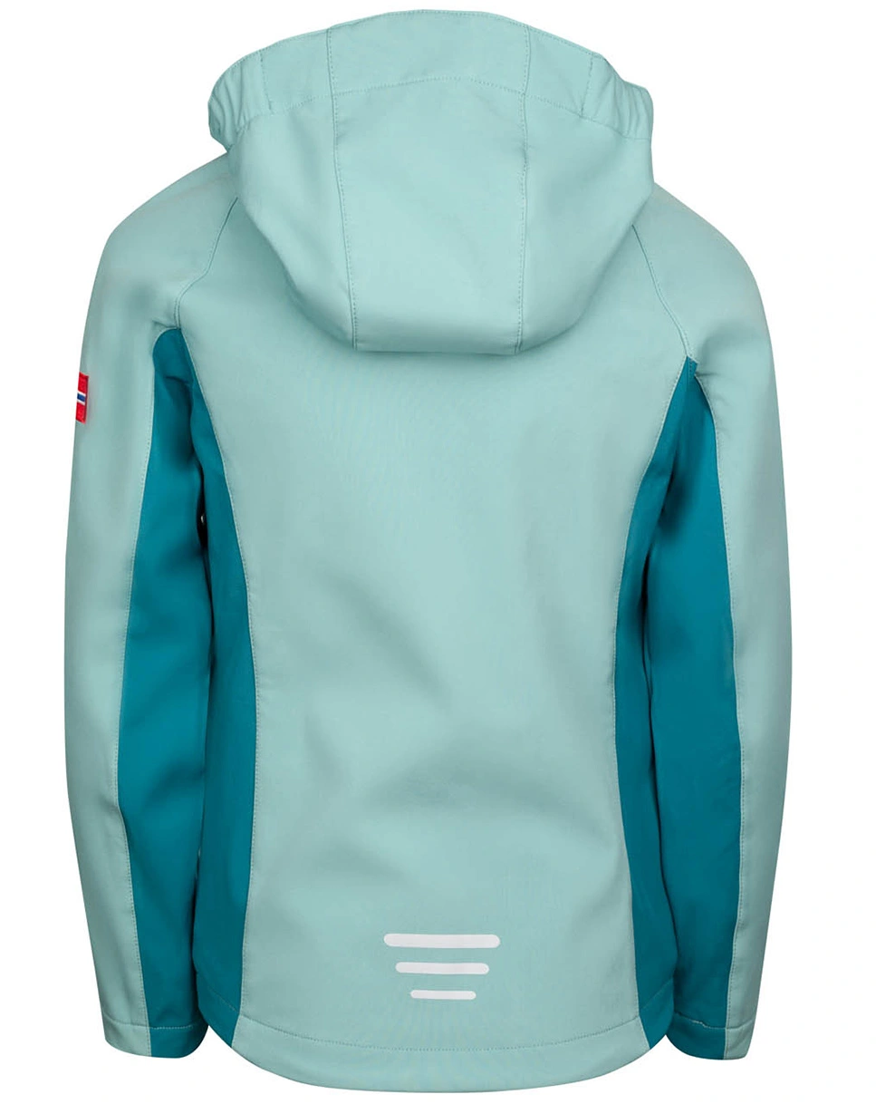 Softshelljacke KRISTIANSAND GIRLS in glacier green/teal/orchid